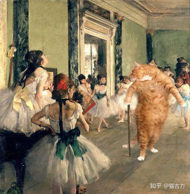 橘猫大闹世界名画图片