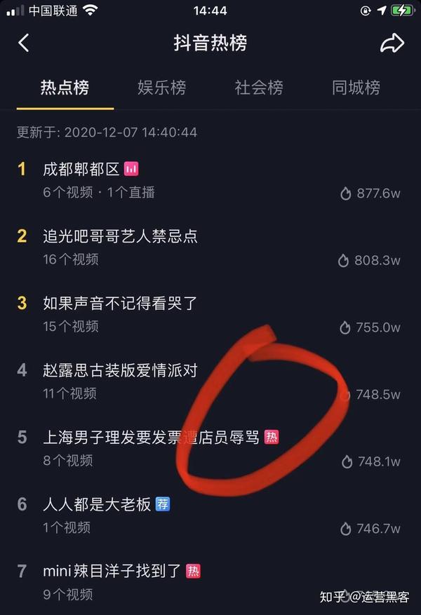 裡面都是抖音當下最熱門的話題