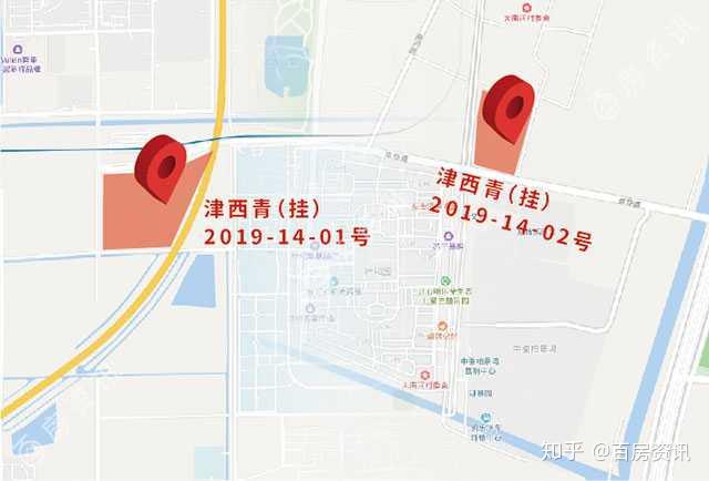 津西青(掛)2019-14-02地塊位於西青區精武鎮迎水南路以東,同華道以南