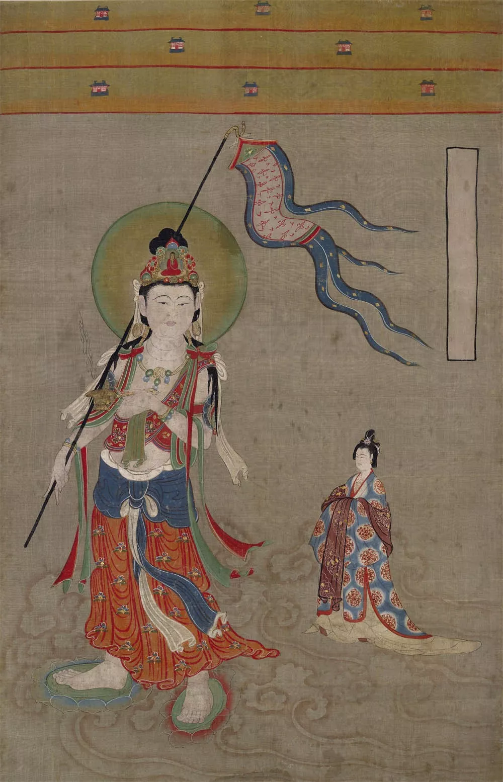 藏经洞绢画引路菩萨图