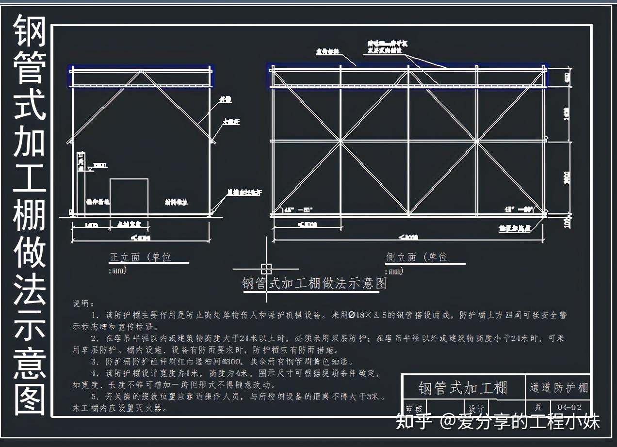 钢管木工棚搭设方案图图片