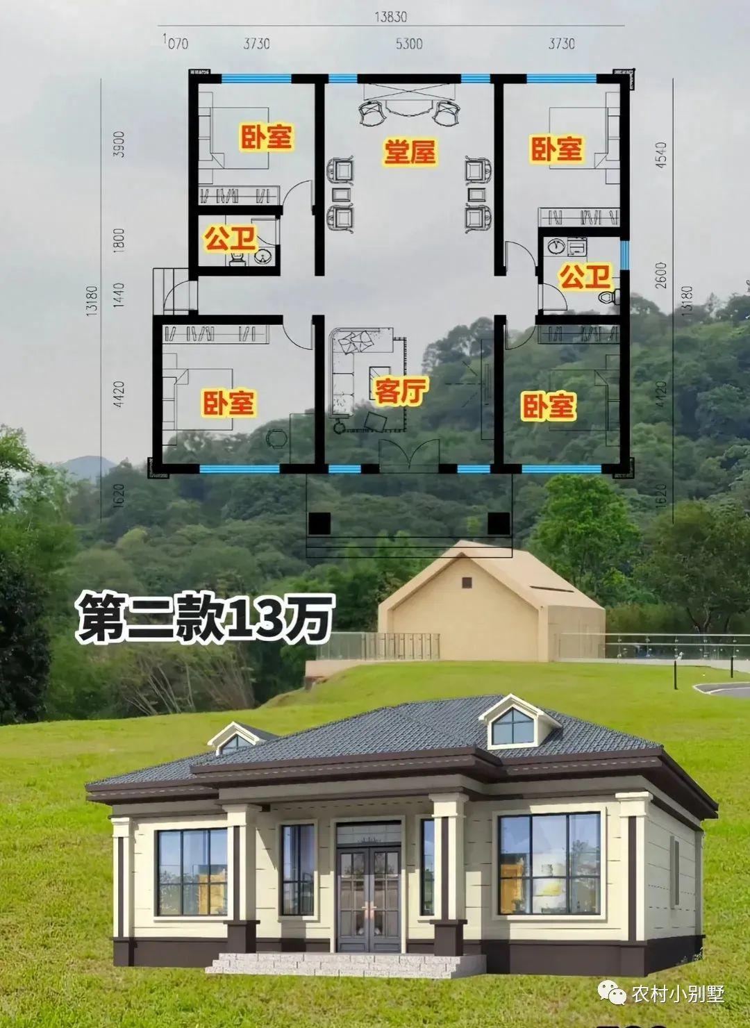 农村最新盖房子一层别墅新款式 5套造价10万左右的农村一层小洋房 - 知乎