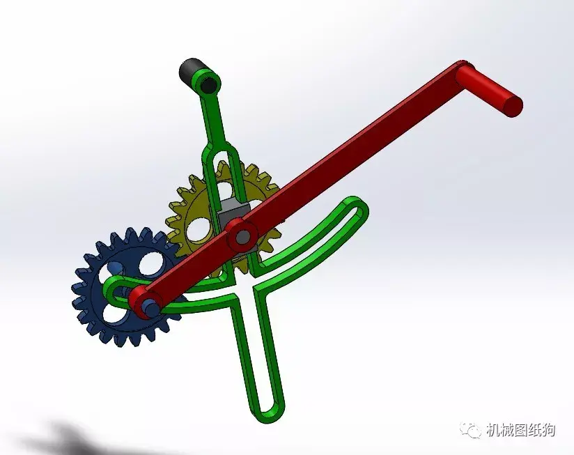 精巧机构fhavens行星曲柄齿轮机构3d图纸solidworks设计附stpigs