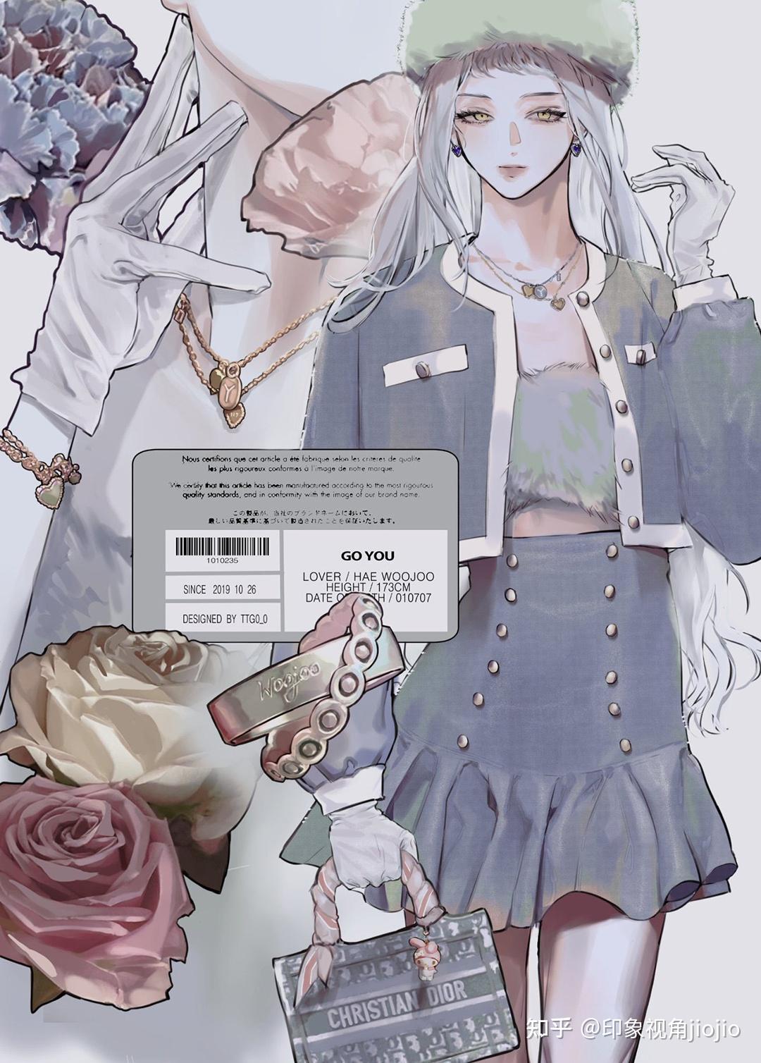 好a好飒的小姐姐插画散发着一种让人心潮澎湃的清冷美韩国画师dkfhd