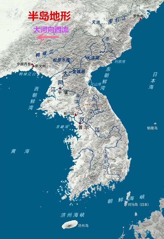 所以不论是北面穿过平壤的大同江还是南边穿过首尔(汉城)的汉江,都是