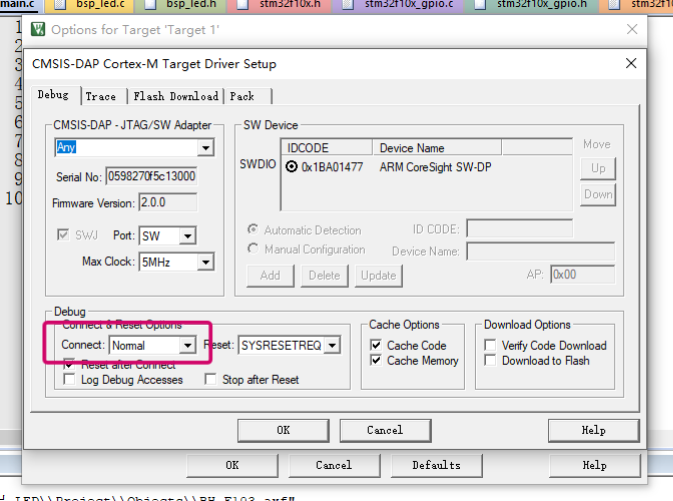  flash download failed cortex m3 
