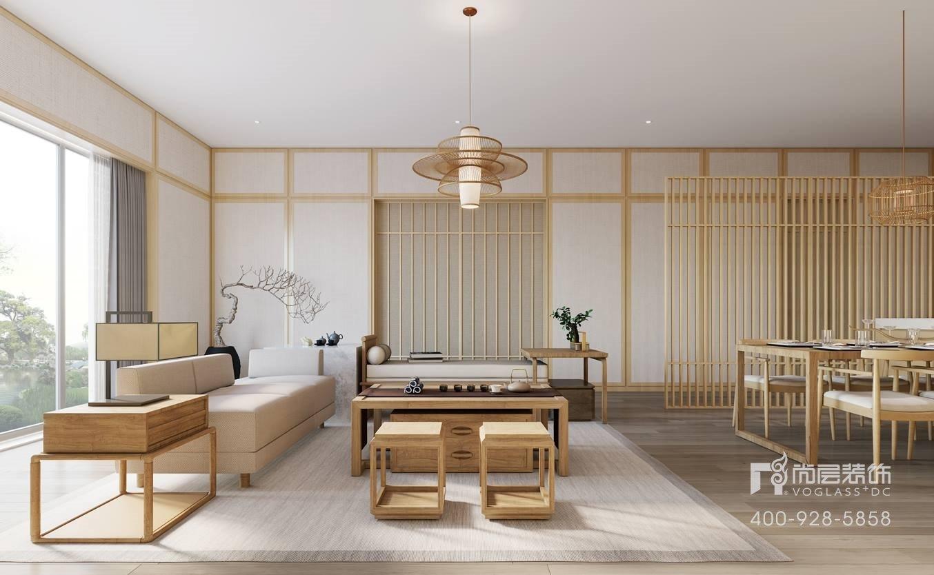 平湖瑞园别墅装修案例300㎡日式风格