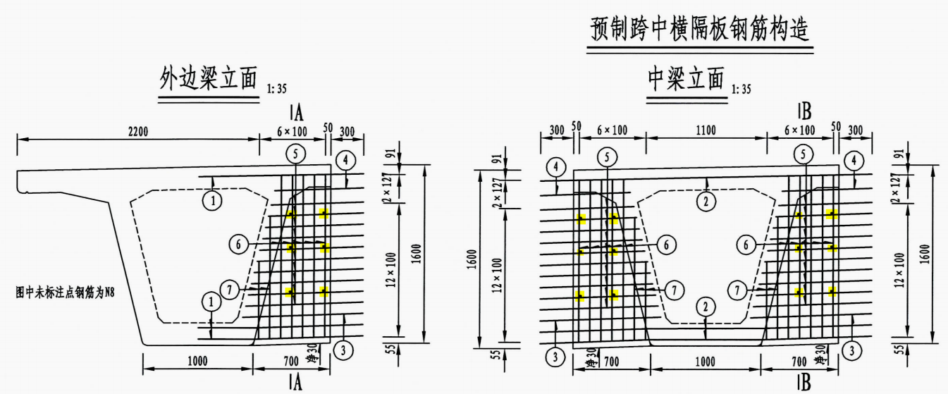 梁跨中二分之一图解图片