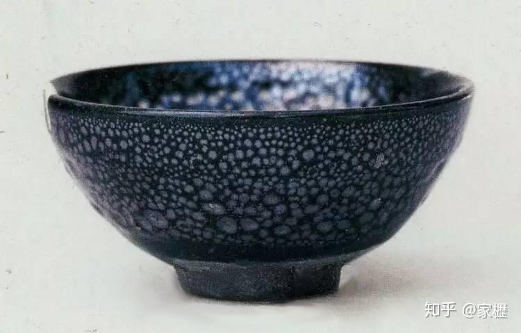 中国 南宋 吉川窯 油滴 黒地花釉碗 茶碗 時代箱付 V R3347 中国
