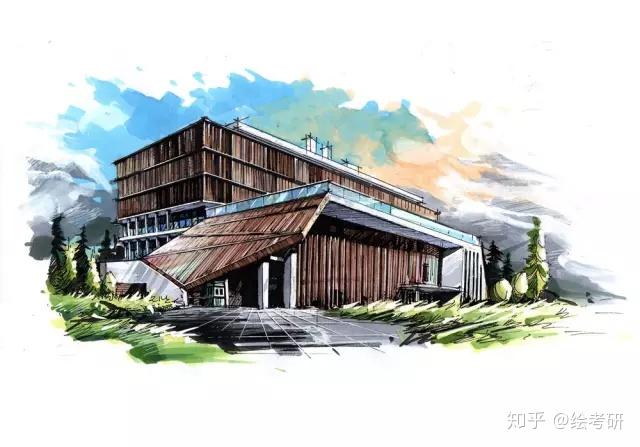 建筑马克笔手绘色彩表达 - 知乎