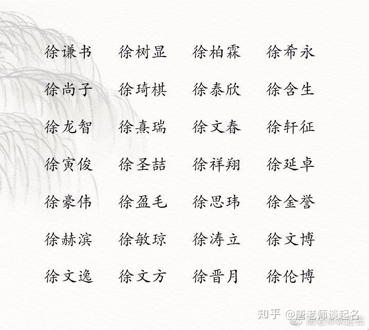 九月出生的男宝宝取名,徐姓男孩名