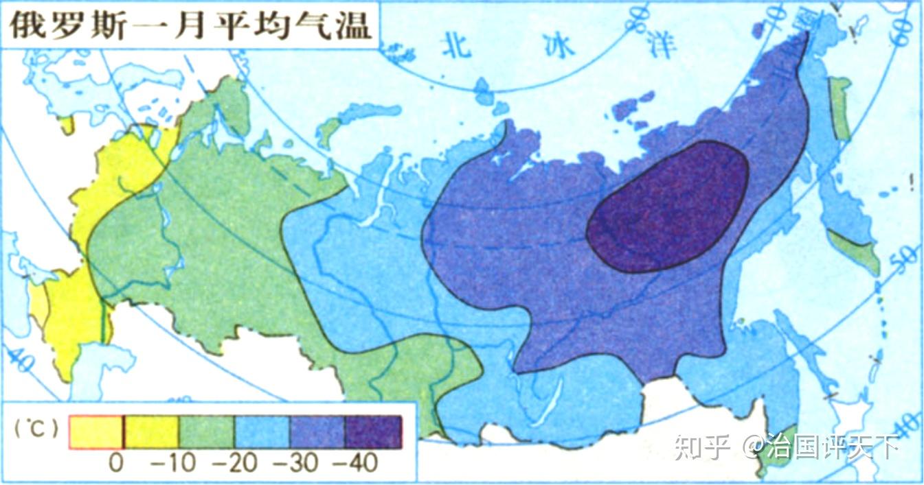 俄罗斯气候分布图图片