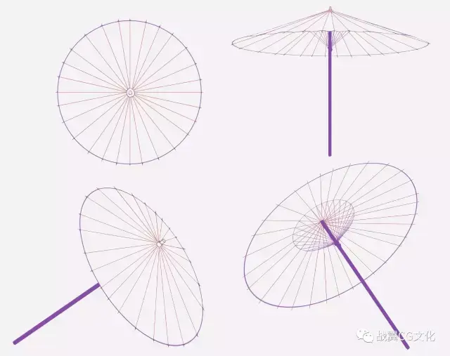 油纸伞的结构详细图片