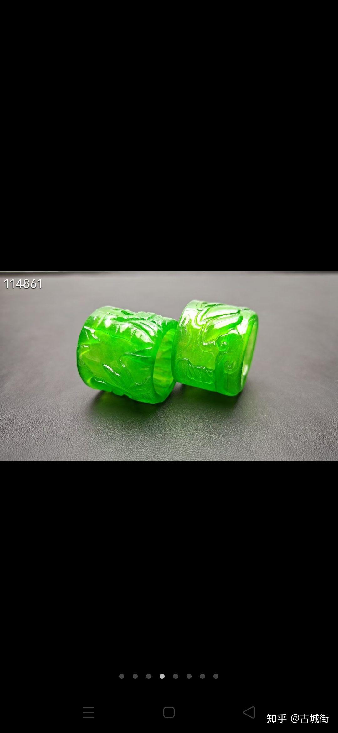 龙石种帝王绿翡翠扳指