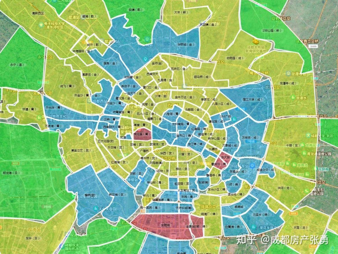 成都片区划分地图图片