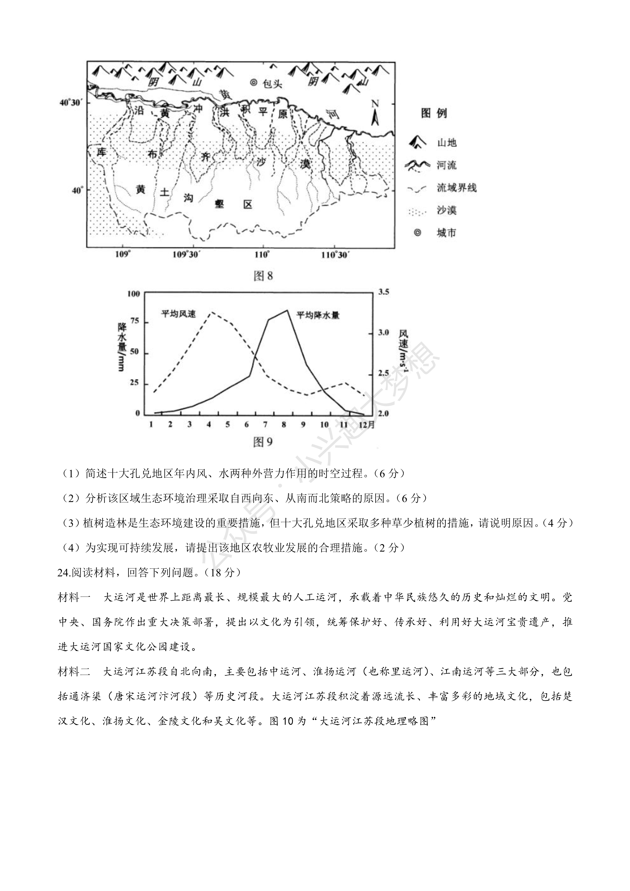 2021年江苏省新高考地理试卷考试