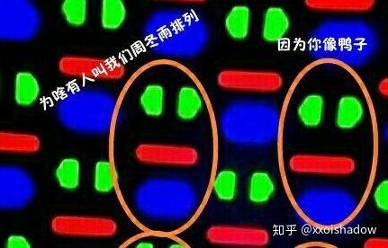 【科普向】屏幕（三）之周冬雨排列？钻石排列？那些常见的RGB排列 - 知乎