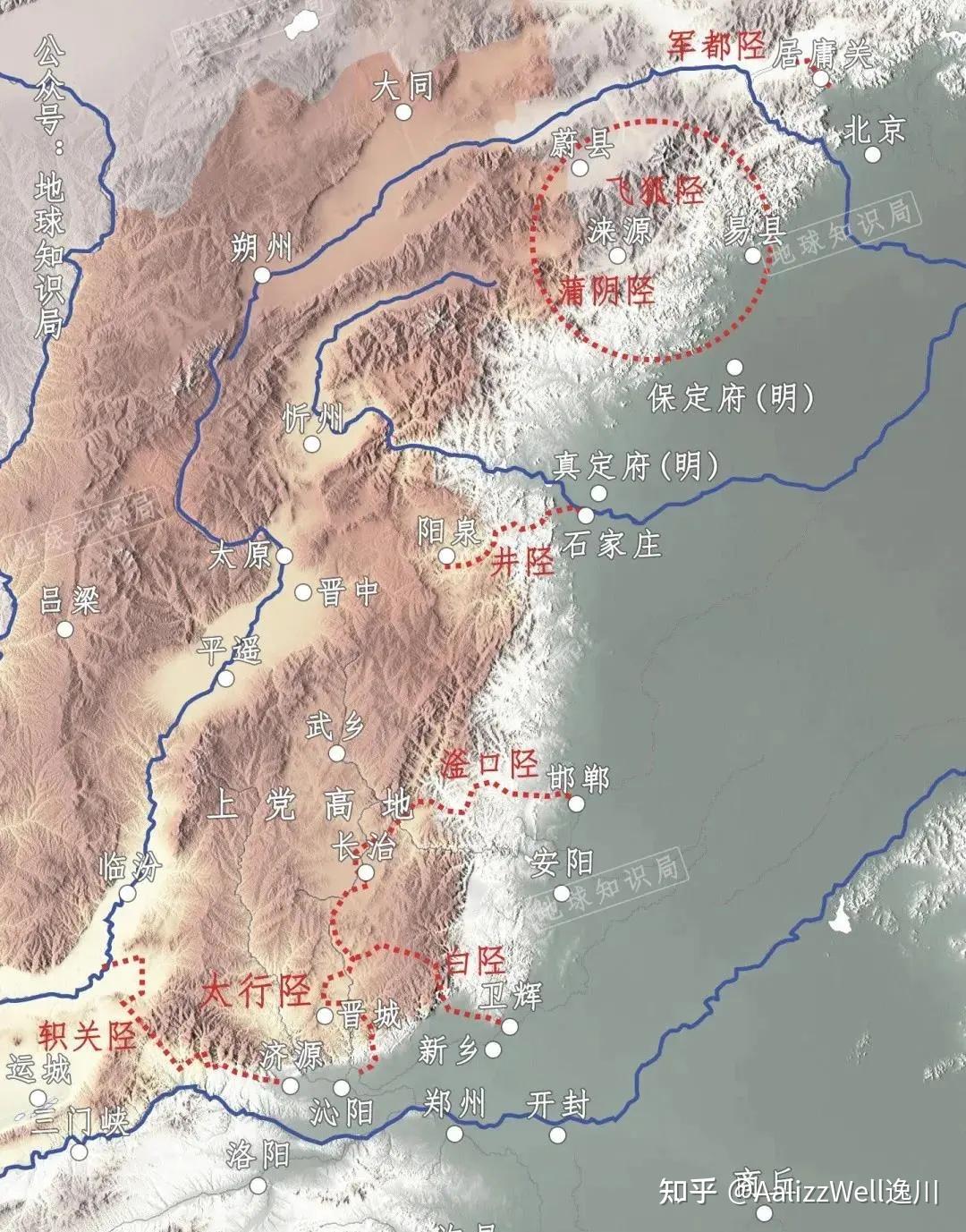 崤山山脉地图图片