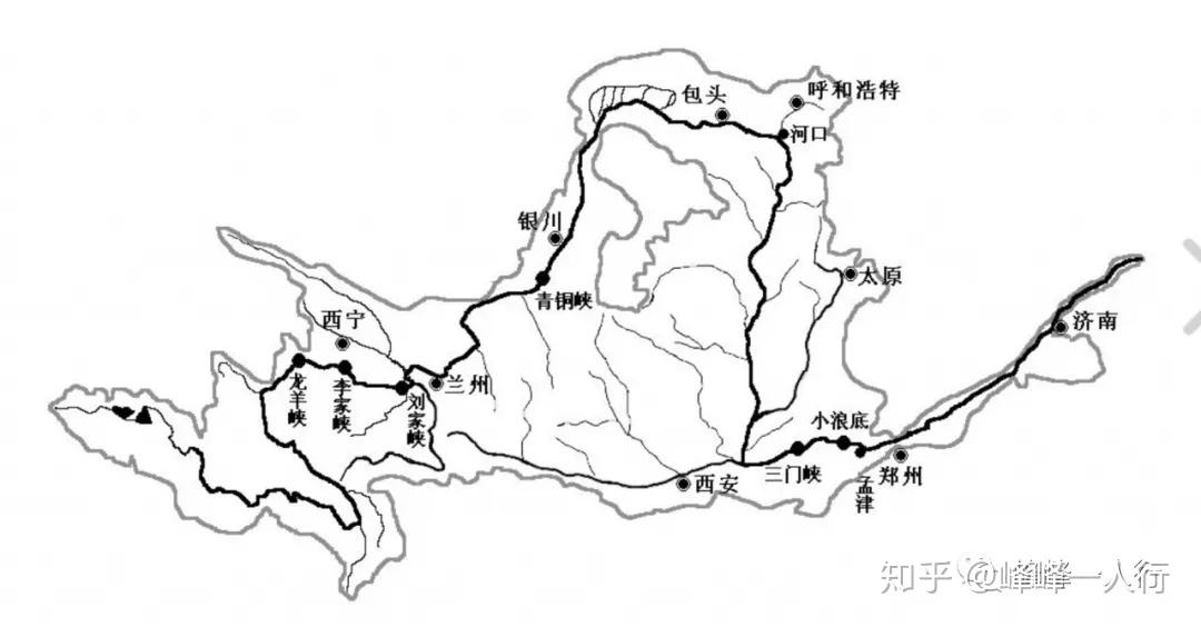 黄河简图手绘图片