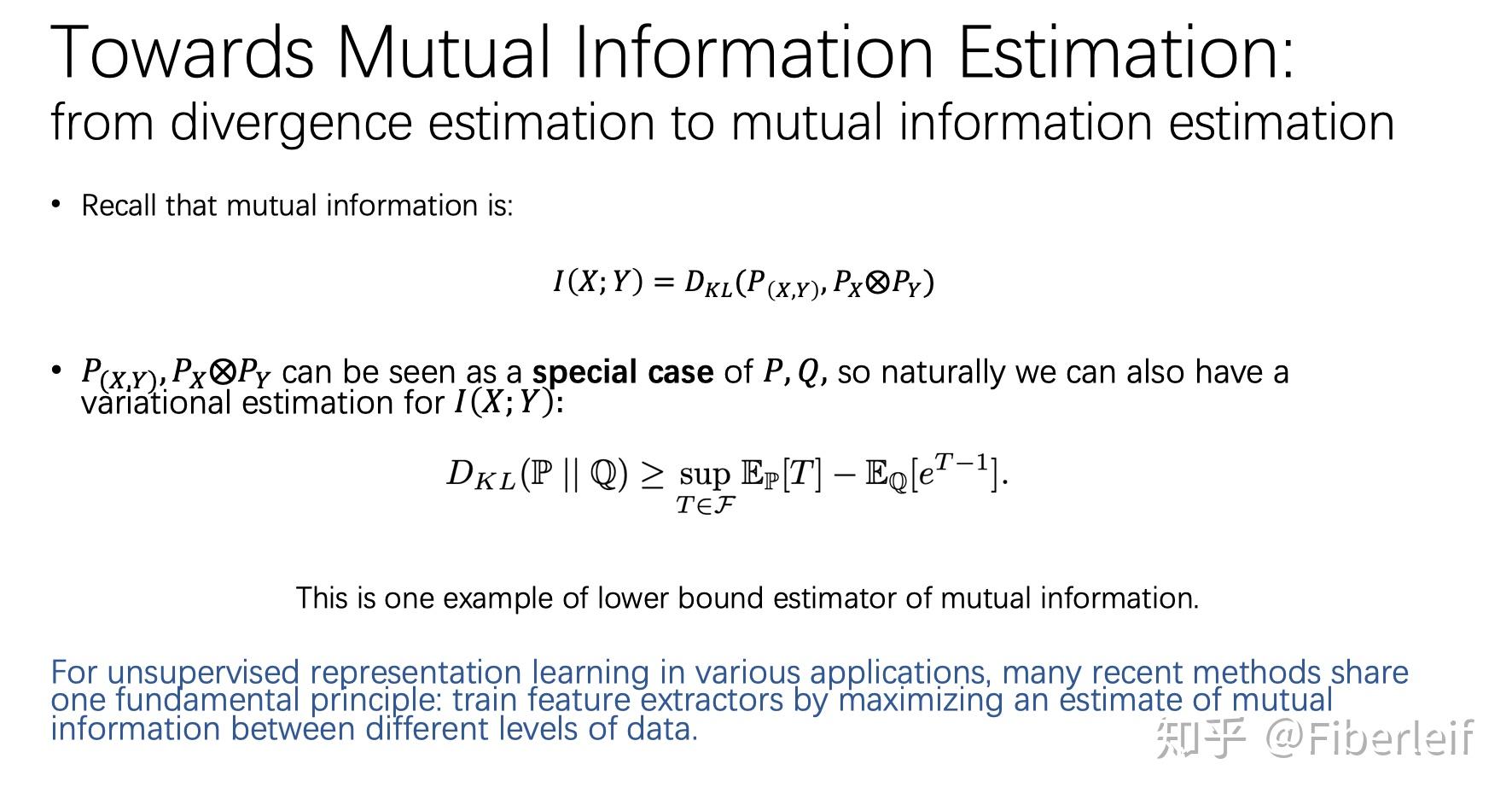 Mutual information meets representation learning 