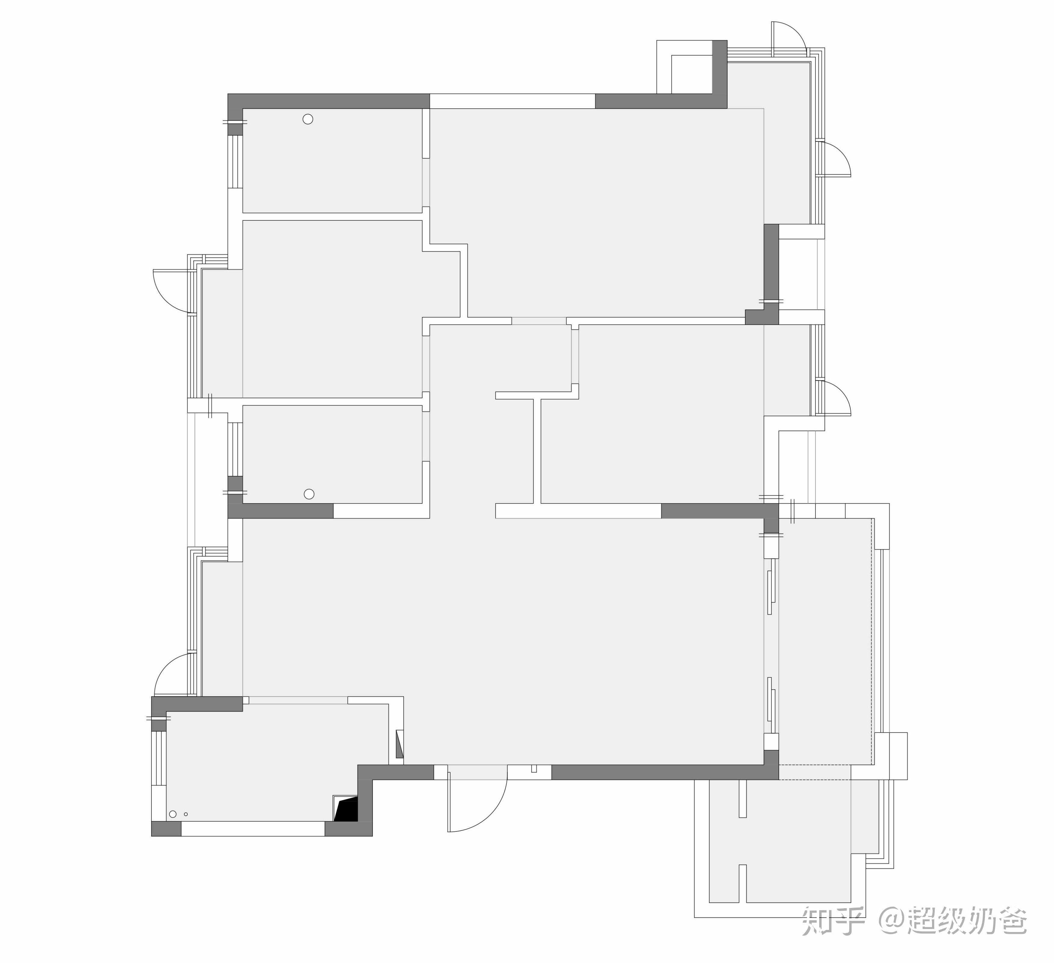120㎡舍弃一间房,客餐厨+书房全打通,他家开阔又舒适! - 知乎