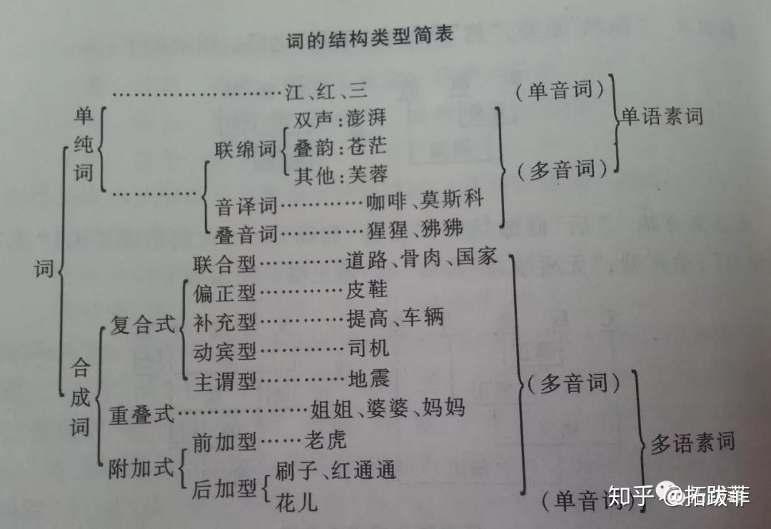 《现代汉语》精读笔记 — 词汇(词的结构) - 知乎