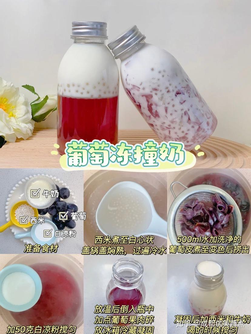自制夏日水果冻撞奶97清凉爽口97巨好喝6015的做法