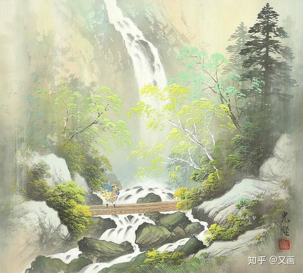 世外桃源溪水山色犹如诗画意境一般的美