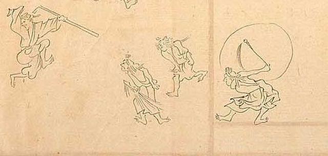 入队仓促,没有被发到日本刀或者步枪之类的武器,而是只有一根投石带