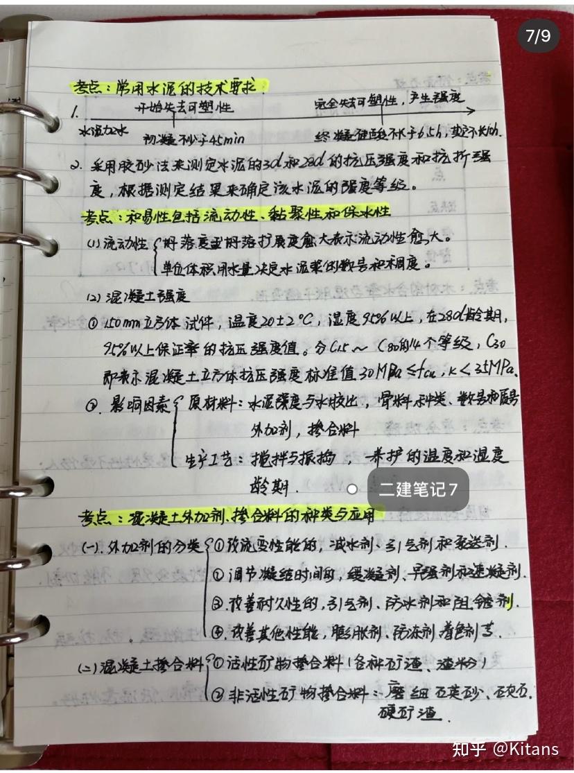 二建备考笔记分享
