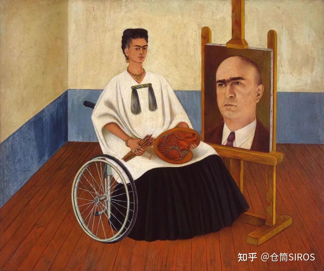 1951年静物画,1953/54年迭戈·里维拉正在看着弗里达·卡罗画自幌像