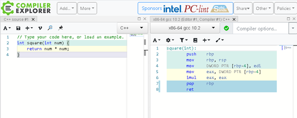 酷站推荐 - godbolt.org - Compiler Explorer |在线编译器/汇编语言