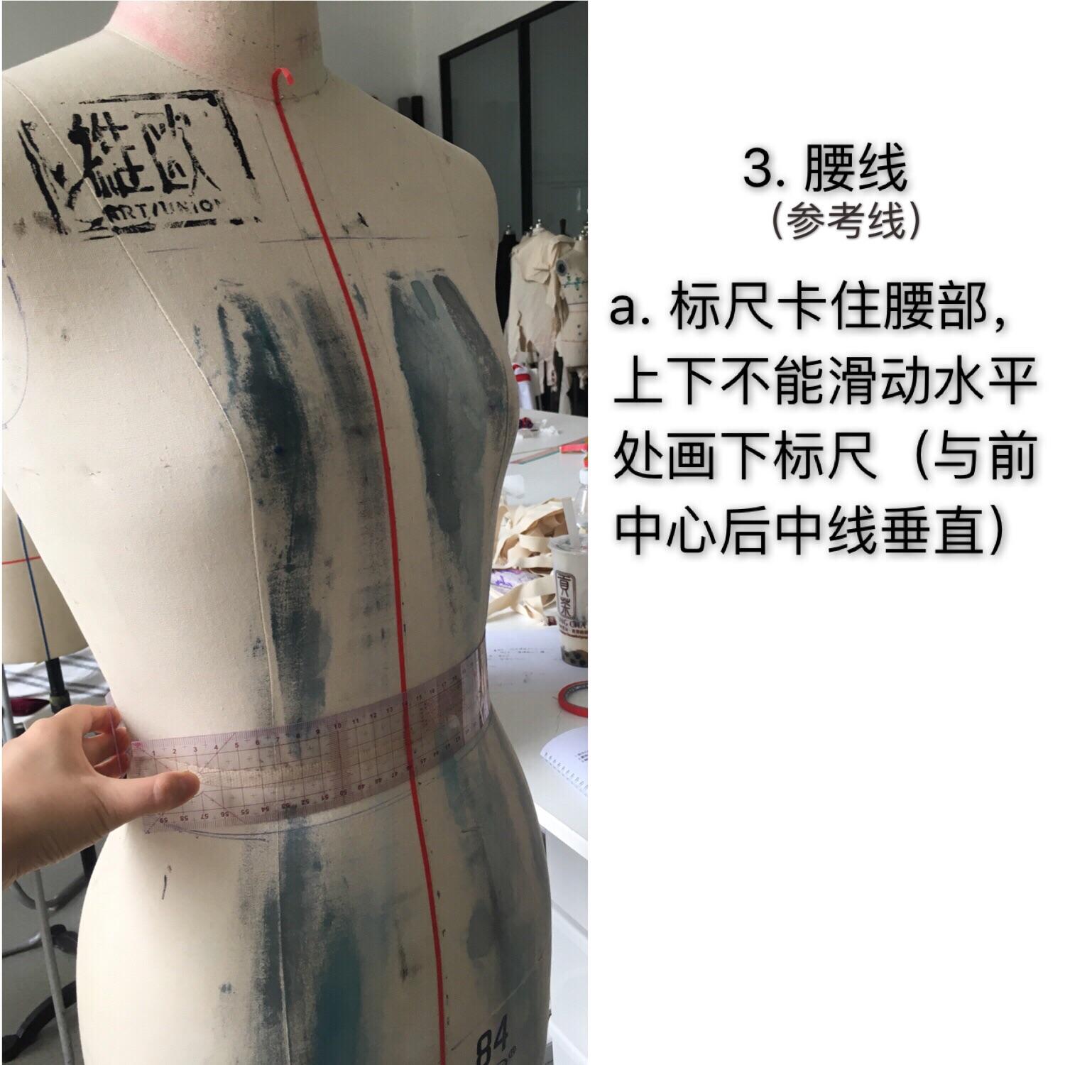 立体剪裁人台标记线简易图示