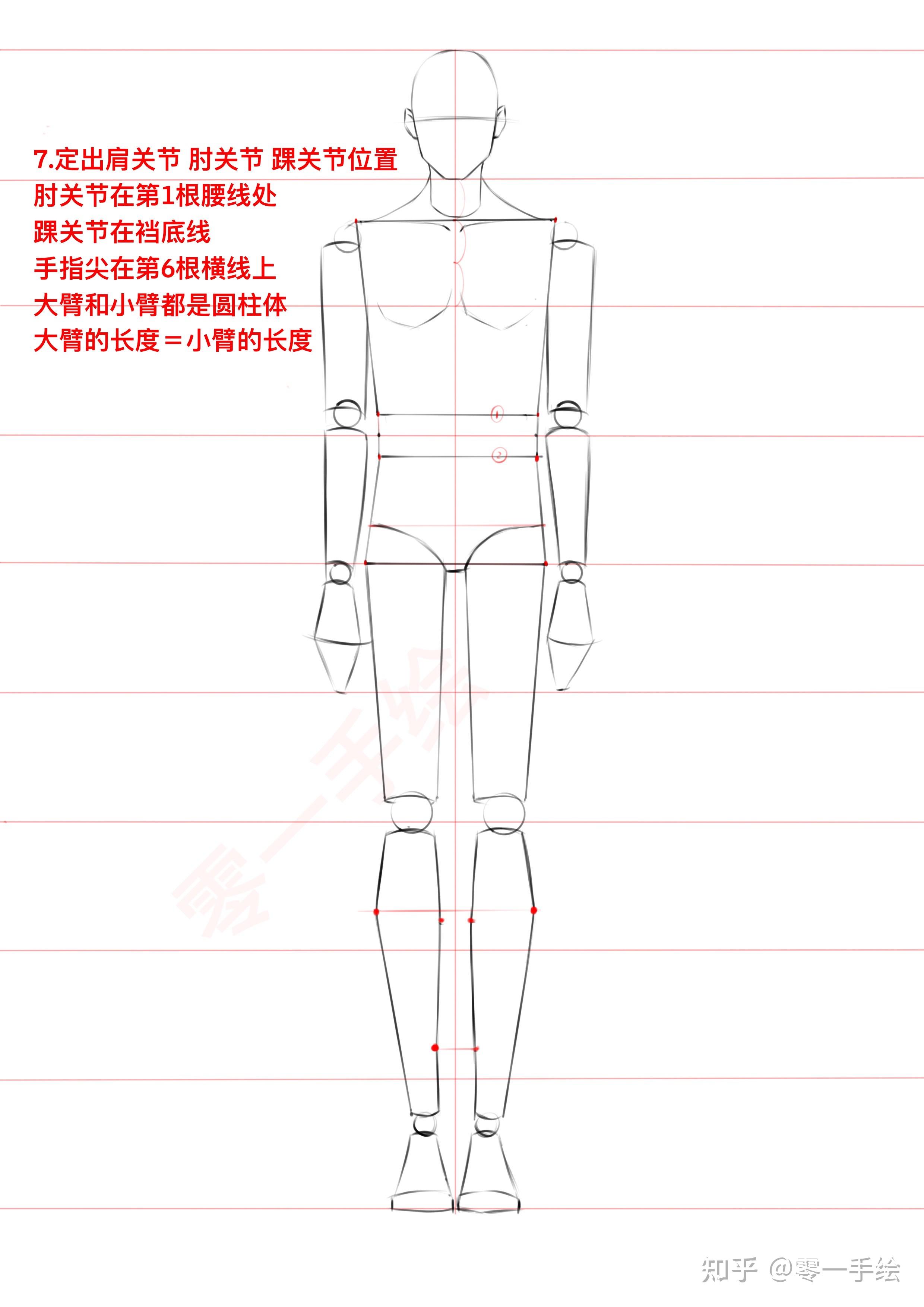 服装设计手绘入门基础系列一男人体比例