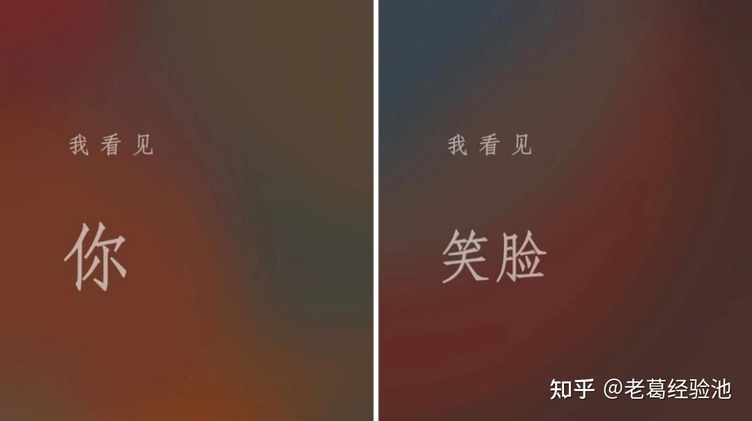 "我看见你,我看见笑脸,我看见烟花,我看见一首歌,我看见你看见的"就