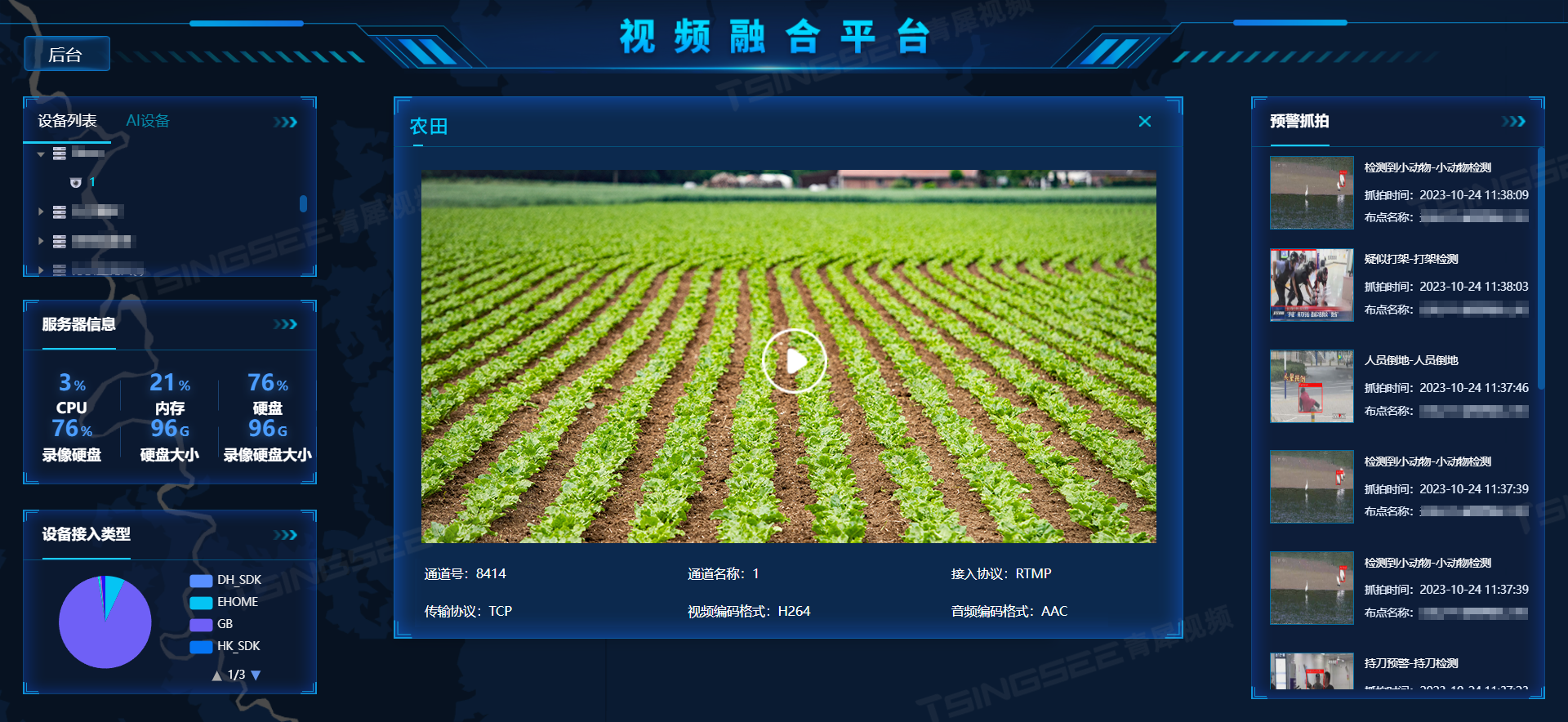 智慧农田可视化大数据综合管理平台easycvr助力农业高质量发展