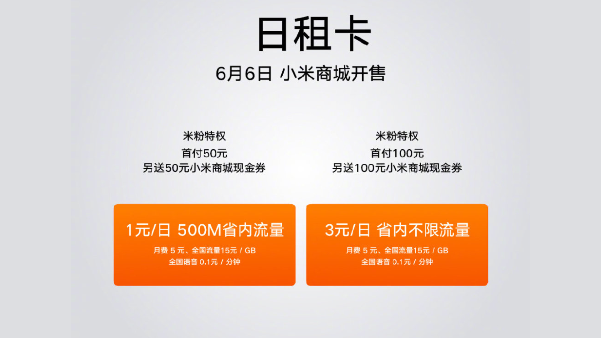 小米还正式发布了之前与中国电信合作推出的"米粉卡",此次推出的米粉
