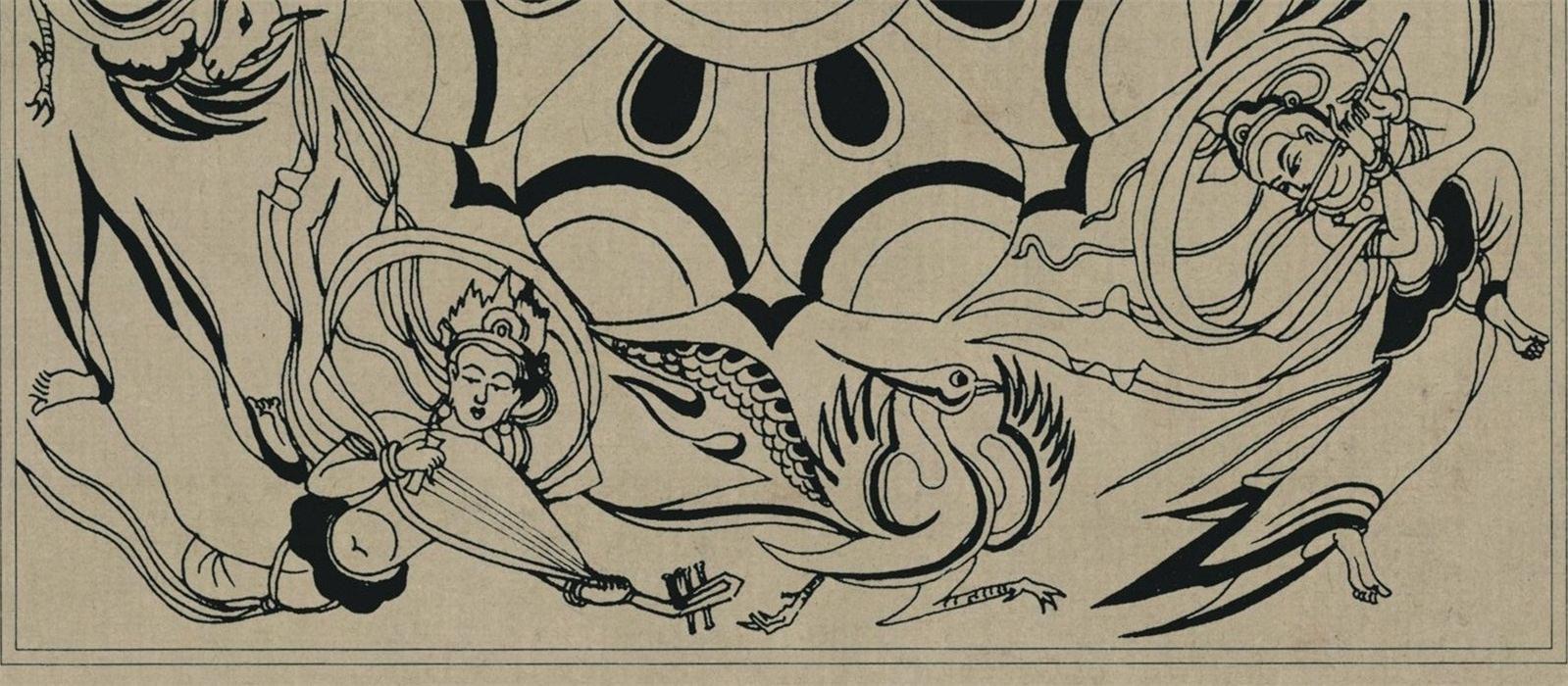 【神游千年,大美敦煌】隋-401窟壁画:东王公,西王母出行,飞天异禽藻井