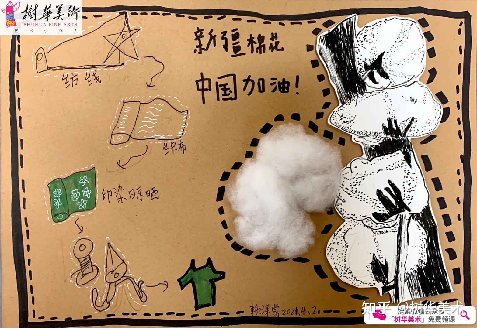 树华美术:我爱大美新疆棉,用艺术的方式感受大美新疆棉花!
