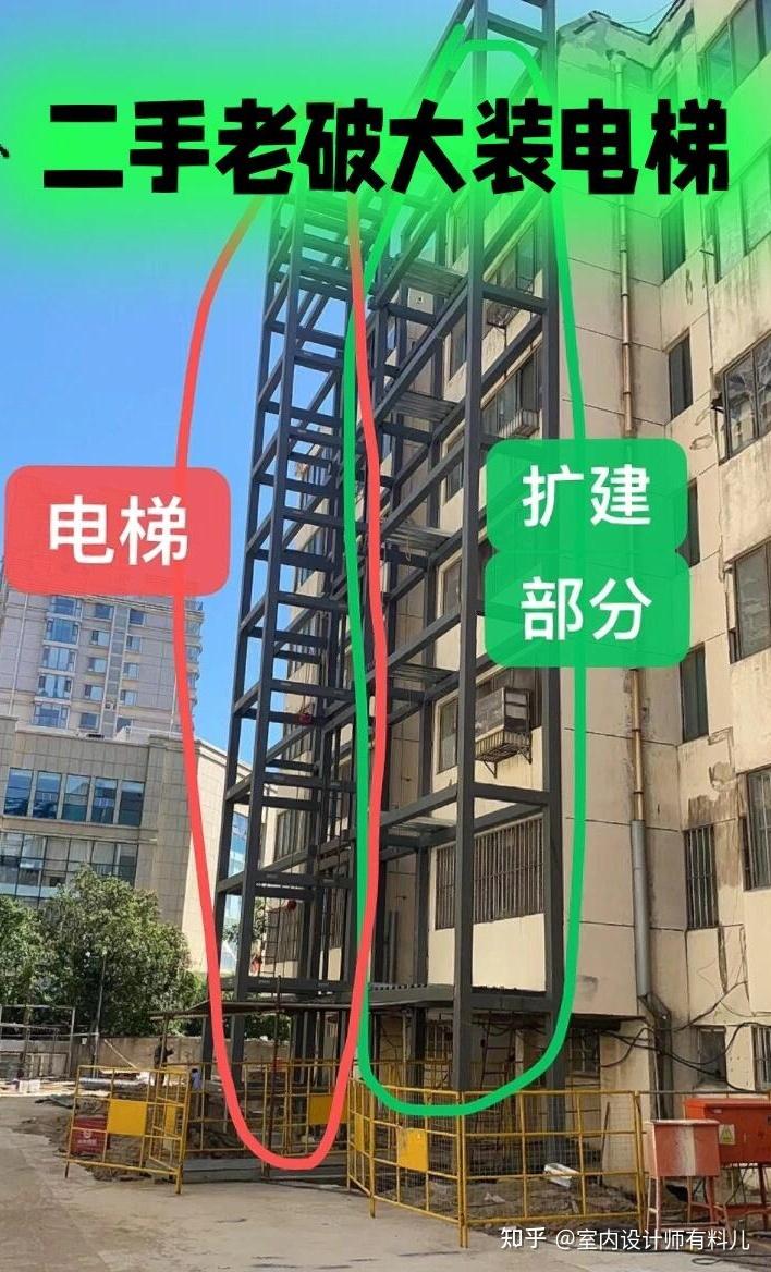 老小区加装电梯,1、2楼死活不同意,居然这么装?装完大家都服了 - 知乎