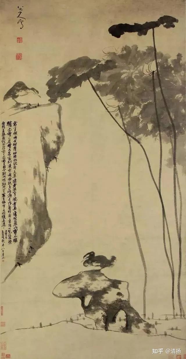 八大山人荷花作品欣赏图片