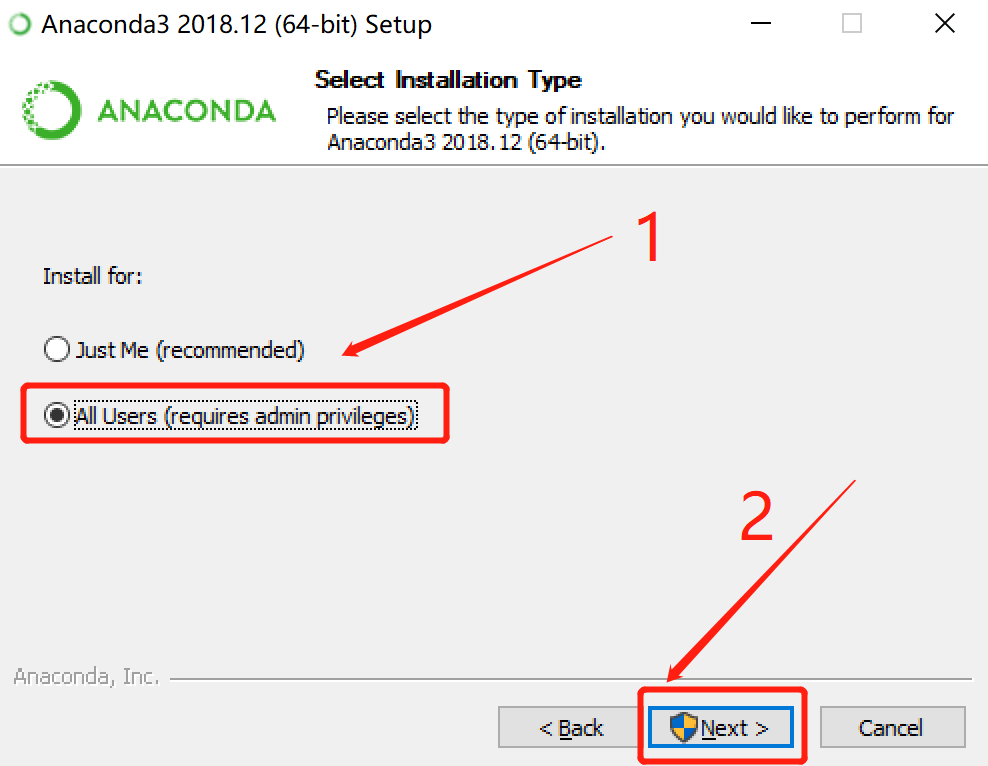 Windows10 anaconda3 