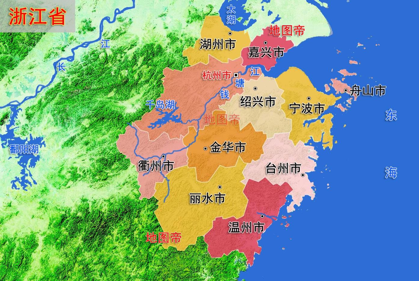 浙江省江苏省地图图片