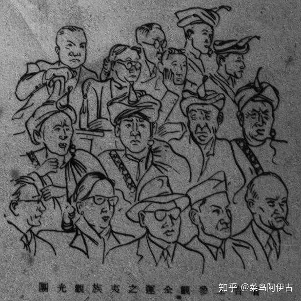 旧中国简笔画图片