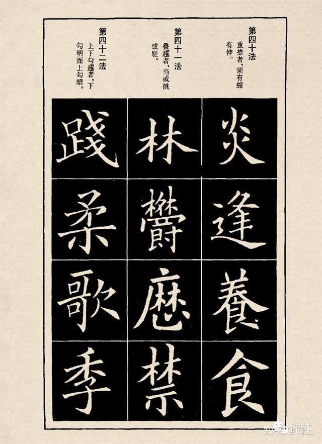 淸拓「楷書間架結構摘要九十二法」 折帖 1冊 餘姚邵瑛撰 拓本保証 中国