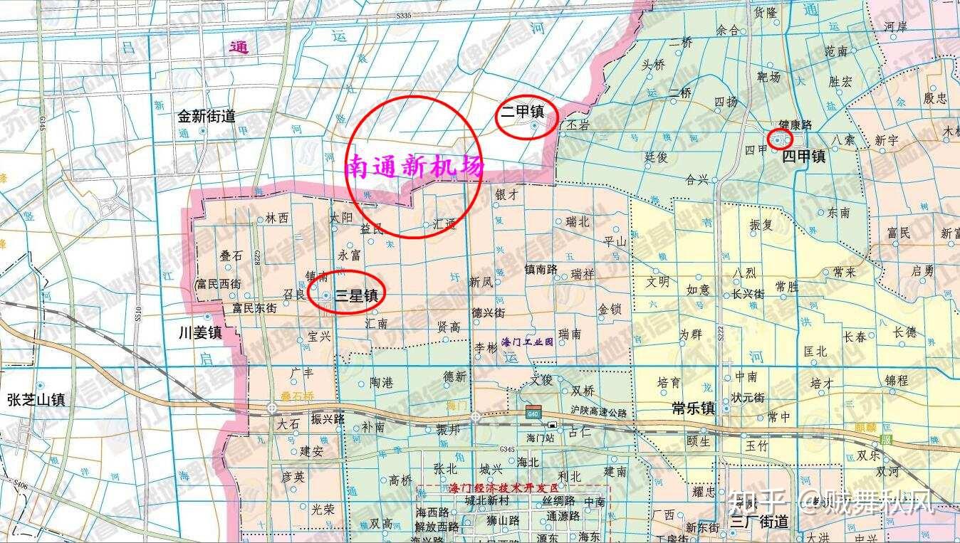 南通新机场位置地图图片