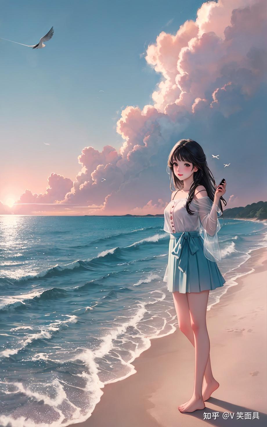 海边,沙滩,阳光,美女/动漫,二次元【图包 tag 模型 lora】