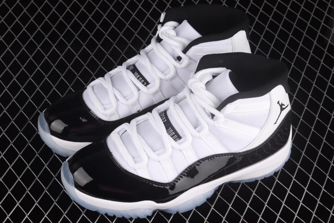 乔丹airjordan11retroconcord高帮康扣黑白45刺绣篮球鞋
