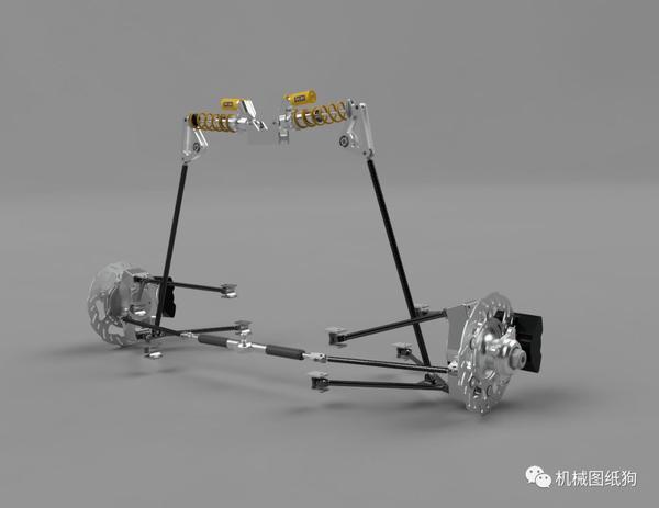 卡丁赛车 FSAE赛车前悬架3D数模图纸 STP格式 知乎