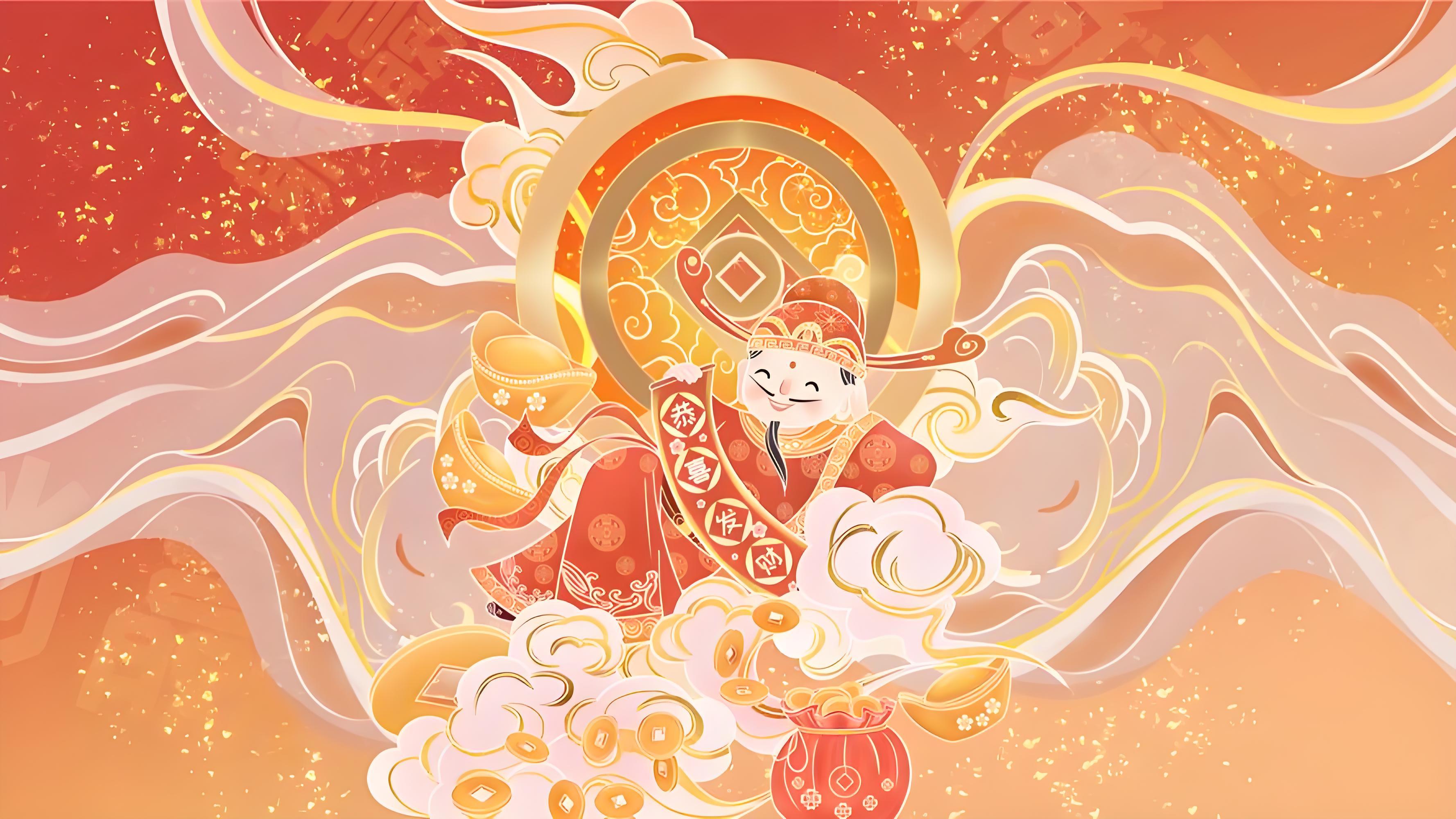 发财吸金高清4k电脑手机壁纸分享愿你财源滚滚